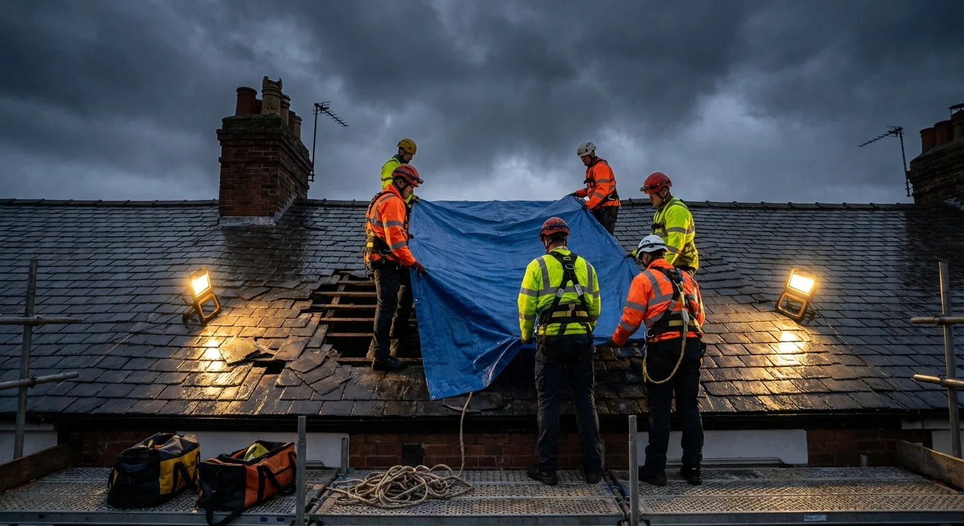 Roofing detail on a British home