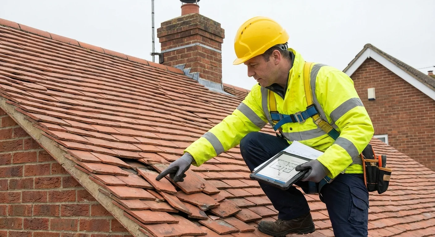 Roofing detail on a British home